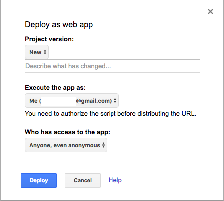 deploy your Google Apps Script API