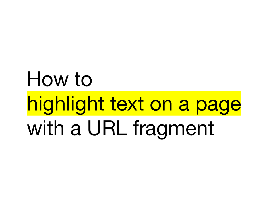 Scroll to Text Fragments